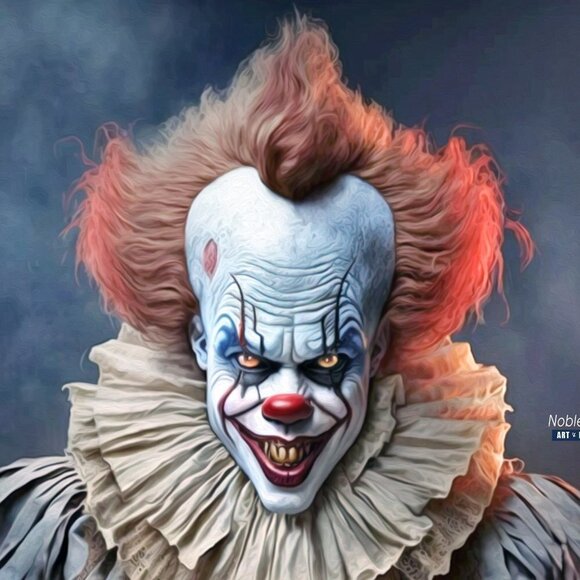 Pennywise The Clown IT‎ Scary Fantasy Wall Art Watercolor Oil Painting Pr… - Picture 2 of 6